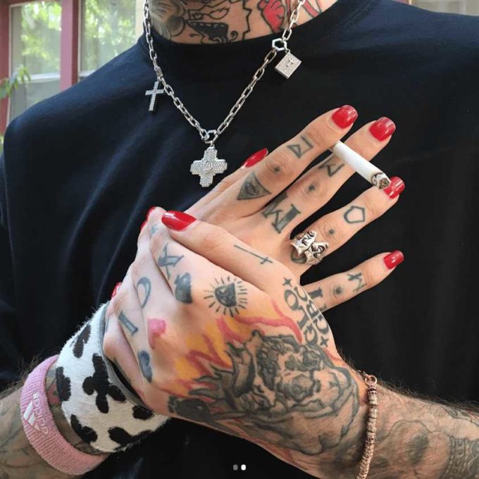 inspiring lil peep tattoos on hands