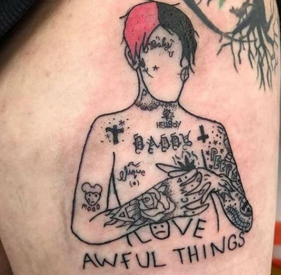 lil peep fan tattoo