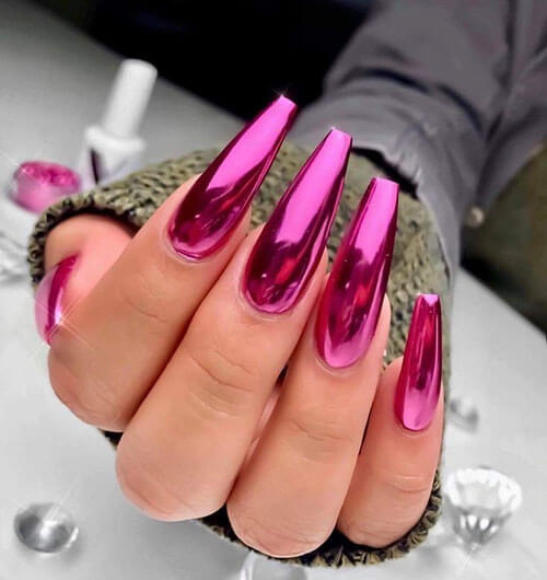new attractive metallic nail designs 2020