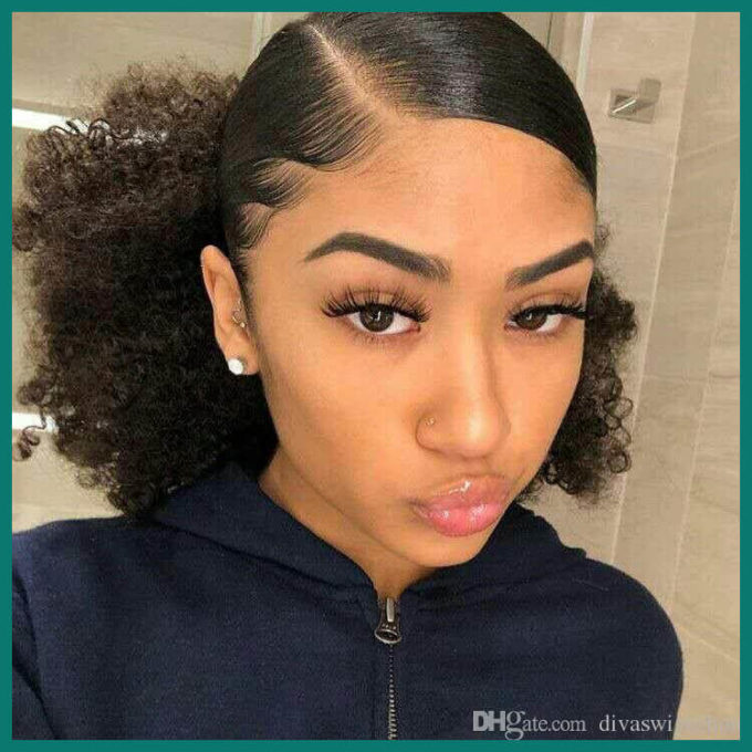 pretty easy curly ponytail hairstyle for black girls