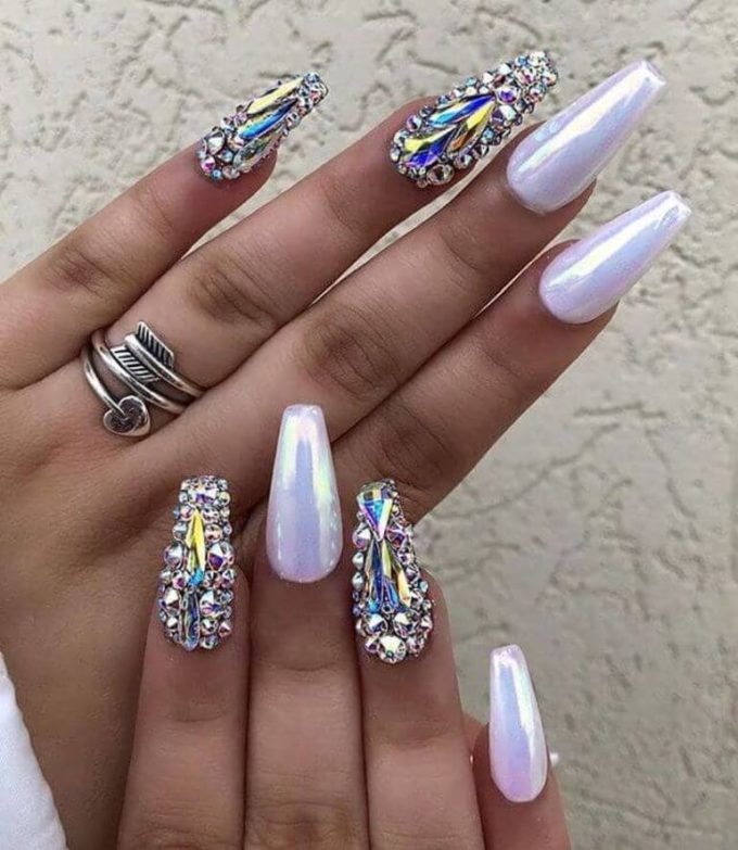 shimmer nail designs 2020