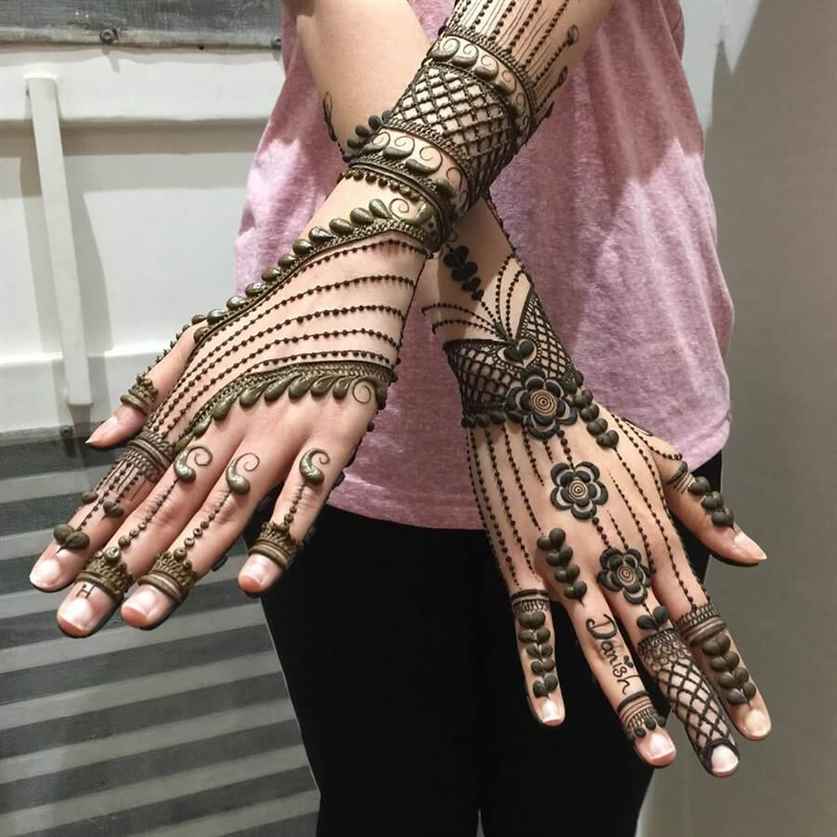 Unique Trendy Chain Mehndi Designs