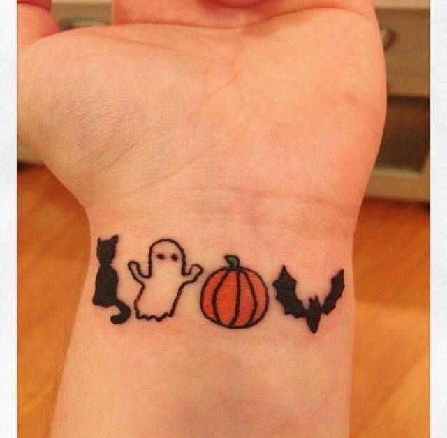 cool small halloween tattoos for wrist