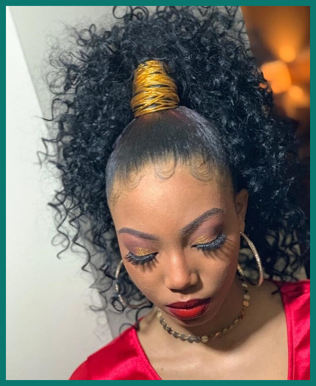 natural high ponytail hairstyle