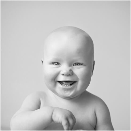 smiling baby family album picture