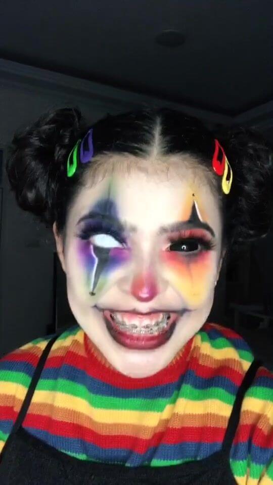 diy creepy clown girl makeup idea