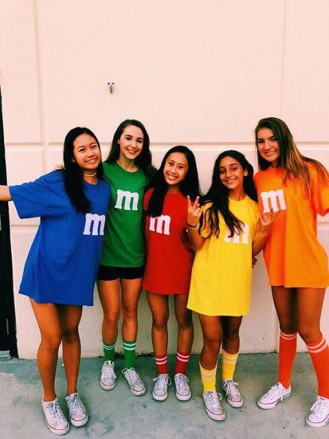 group m and m halloween costumes for 5 girls