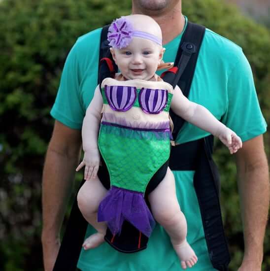mermaid baby carrier halloween costume idea