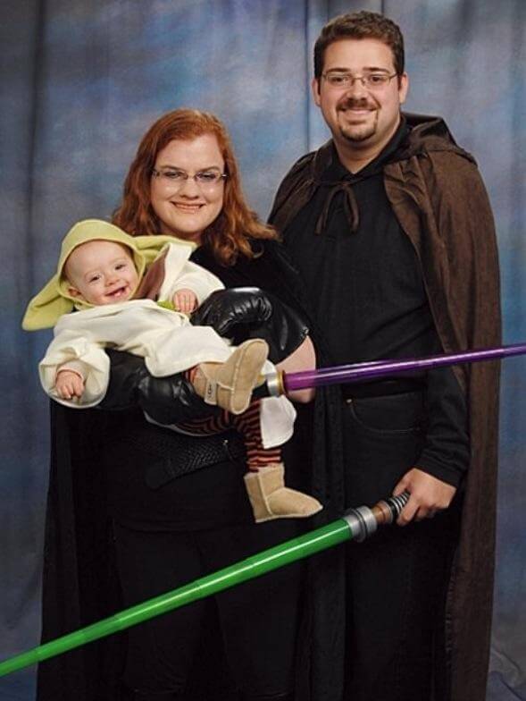 star wars yoda baby carrying halloween costume idea