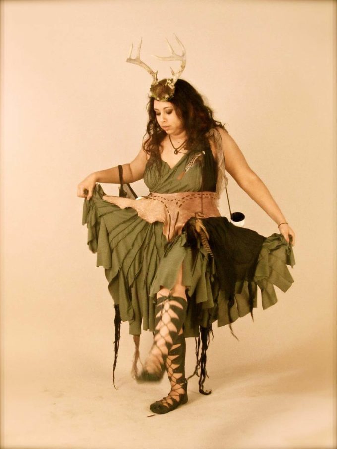 homemade goddess plus size halloween costume idea