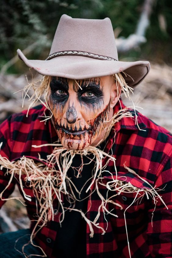 diy scary pumpkin scarecrow halloween costume idea