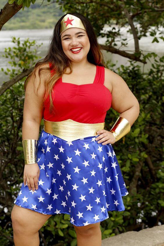 diy wonder woman plus size halloween costume idea