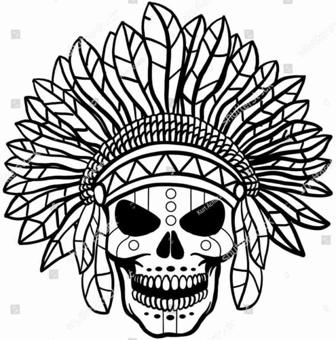 25 Free Printable Halloween Skull Coloring Pictures – EntertainmentMesh