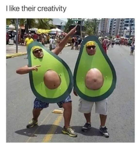 funny avocado halloween costume idea for group of 2