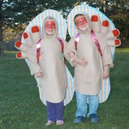 funny pair of slipper costume idea for halloween
