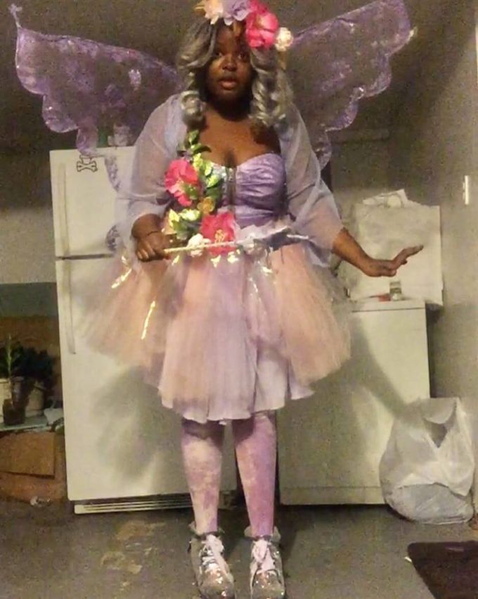 homemade fairy plus size halloween costume idea