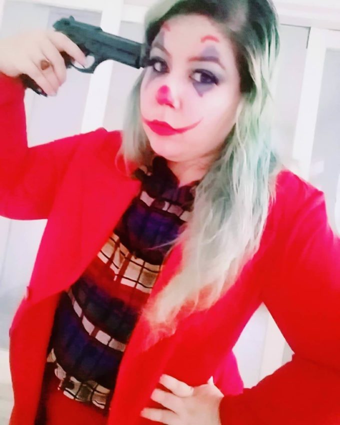 diy joker plus size halloween costume idea