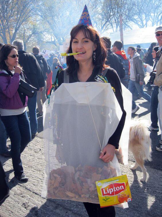 lipton teabag costume idea for halloween