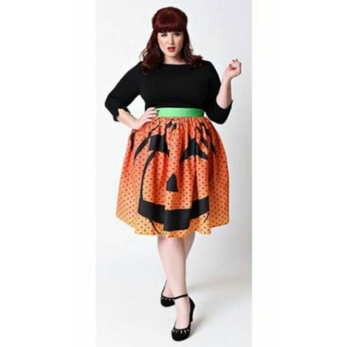 pumpkin halloween skirt diy plus size costume idea