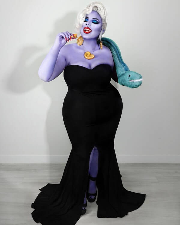 ursula homemade plus size halloween costume idea