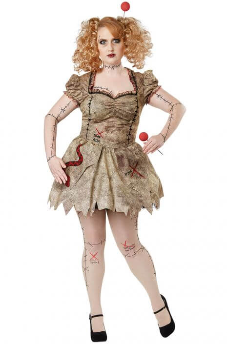 voodoo dolly homemade plus size halloween costume idea