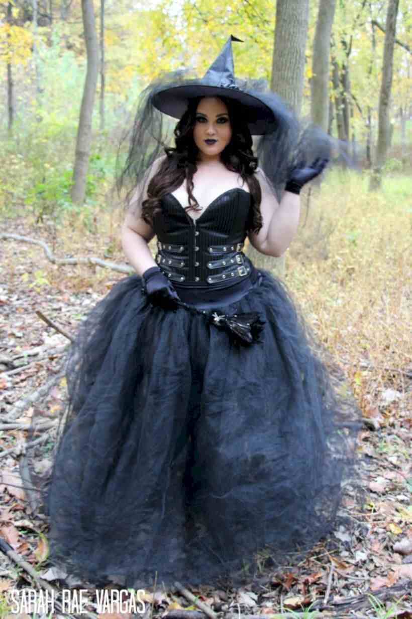 homemade witch halloween wedding plus size costume idea