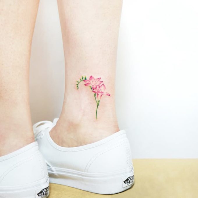 20+ Beautiful Freesia Flower Tattoo Ideas For Females EntertainmentMesh