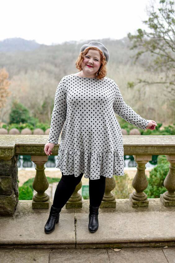 polka dot dress for plus size women