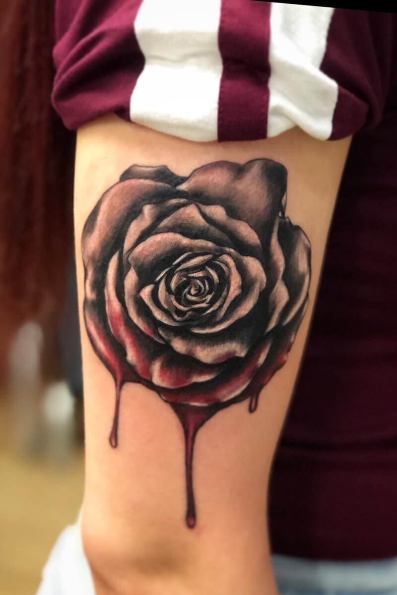 30 Bleeding Rose Tattoo Design Ideas With Meaning Entertainmentmesh