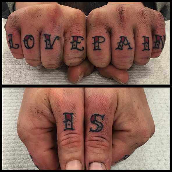 25+ Love Is Pain Tattoo Design Ideas