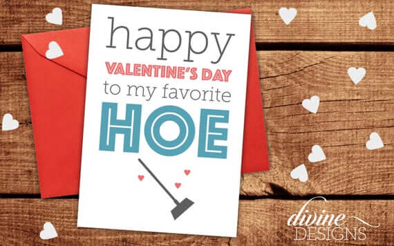 happy valentines day card image for favorite hoe
