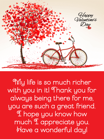 happy valentines day quote image for great friend