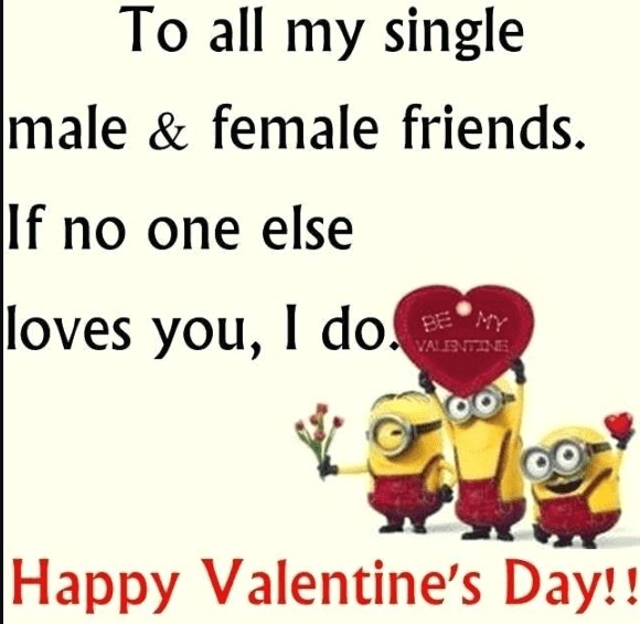 funny happy valentines day image for friends who are single