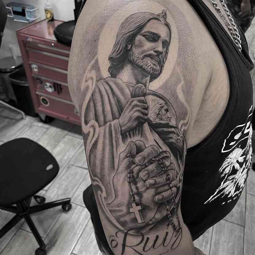 25+ San Judas Tadeo Portrait Tattoo Design Ideas – EntertainmentMesh