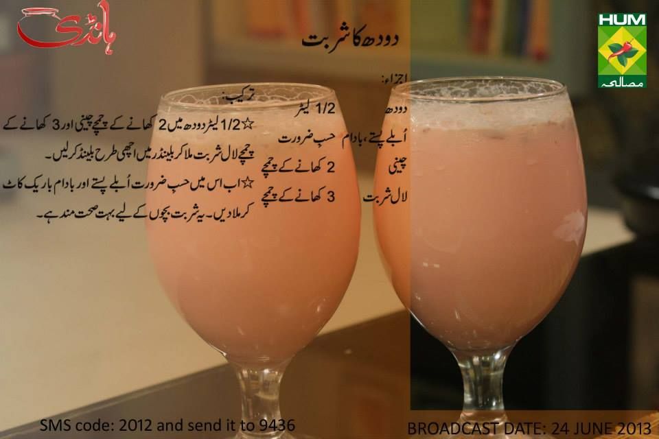 ramadan iftar drinks recipes in urdu