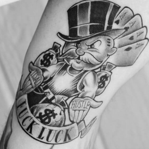 monopoly man tattoo design