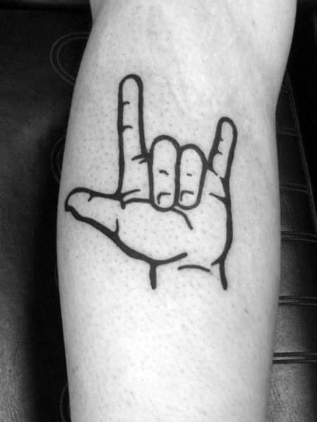 sign language i love you tattoo ideas