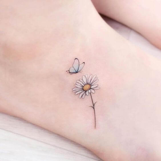 girly foot tattoo