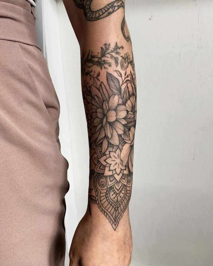 girly half sleeve tattoo ideas
