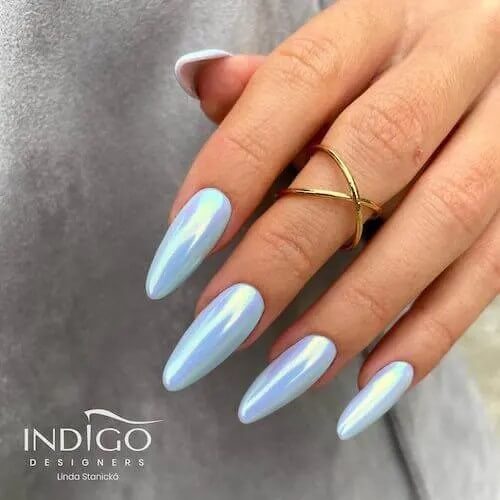 light blue nail designs