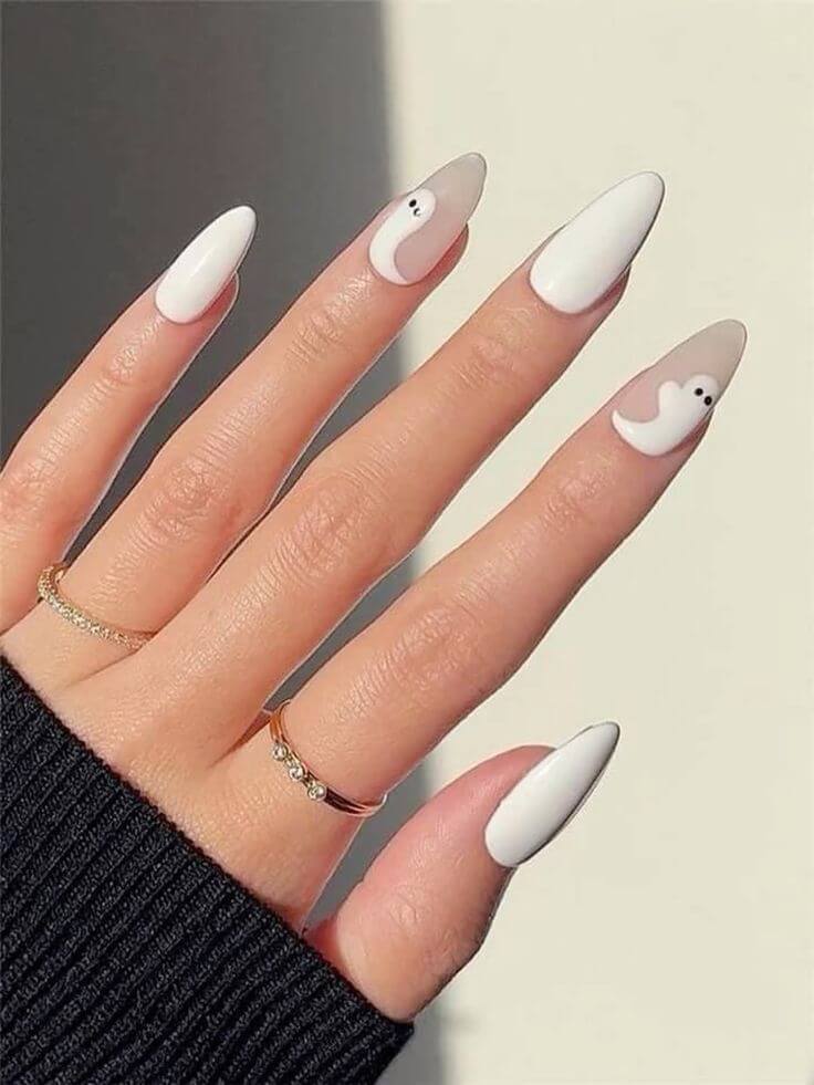 halloween ghost nail designs