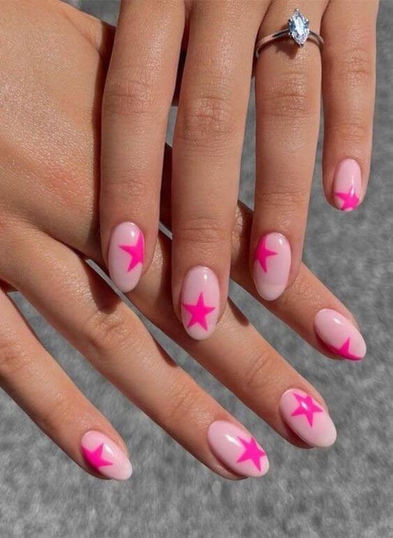 trendy summer pink nail designs